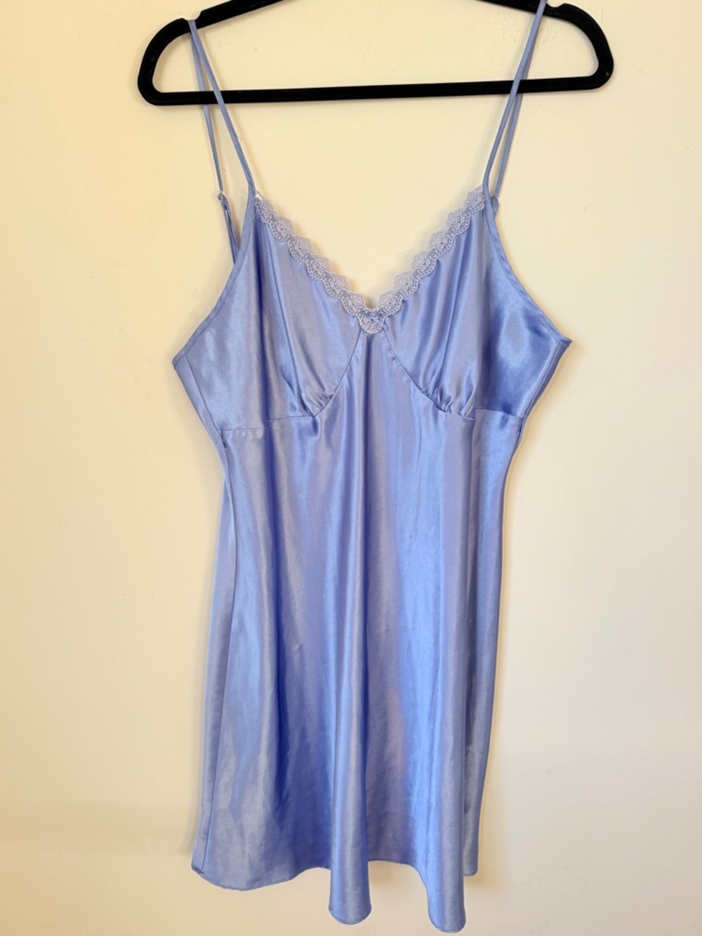 ADONNA Floral Lace Trim Lavender Purple Slip Dress Size XL